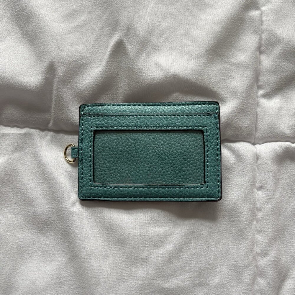 Nanette Lepore Card Case Teal Green ID Holder Credit Card Small Designer